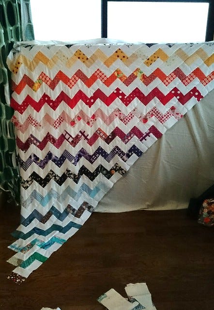 zig zag quilt in progress zig zag quilt in progress