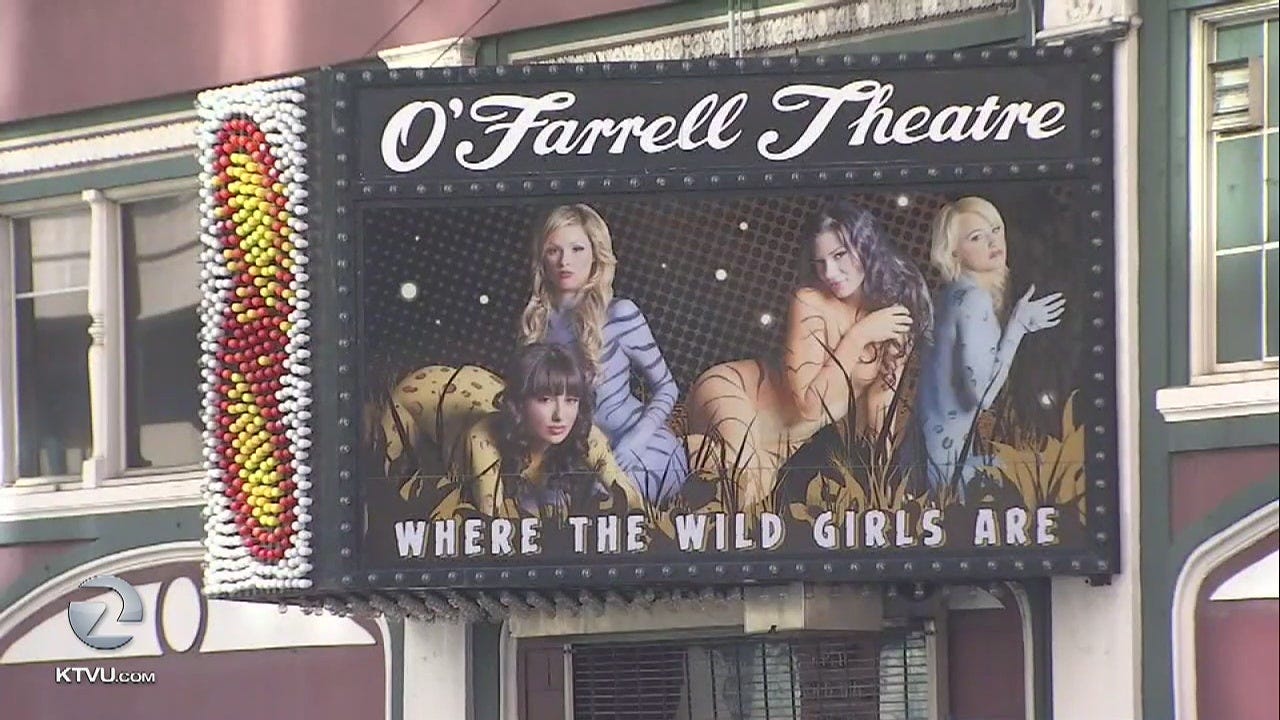 Mitchell Brothers O'Farrell Theatre -- famous SF strip club -- is for sale  | KTVU FOX 2