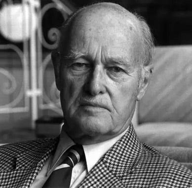 Portrait of George F. Kennan, architect of the Cold War strategy of containment. Portrait of George F. Kennan, architect of the Cold War strategy of containment.