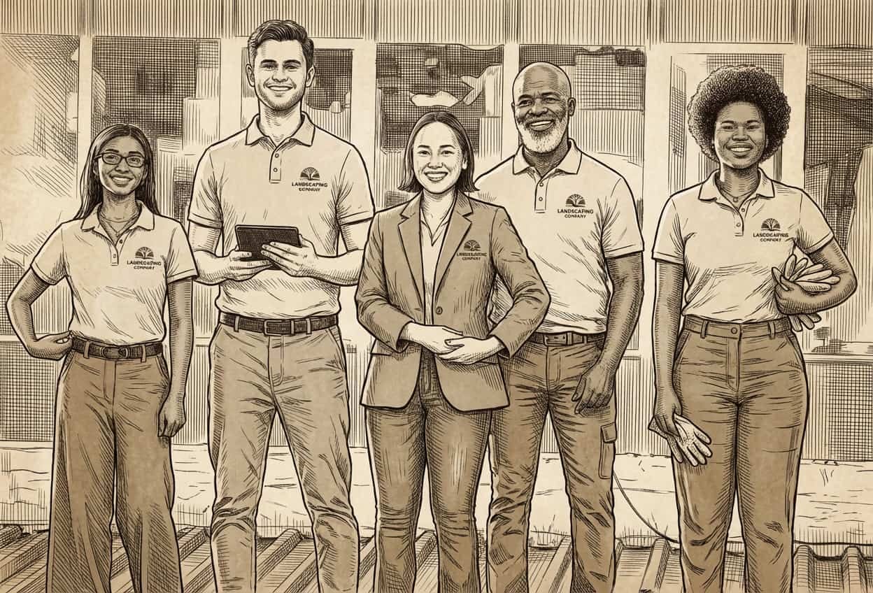 confident residential landscaping team