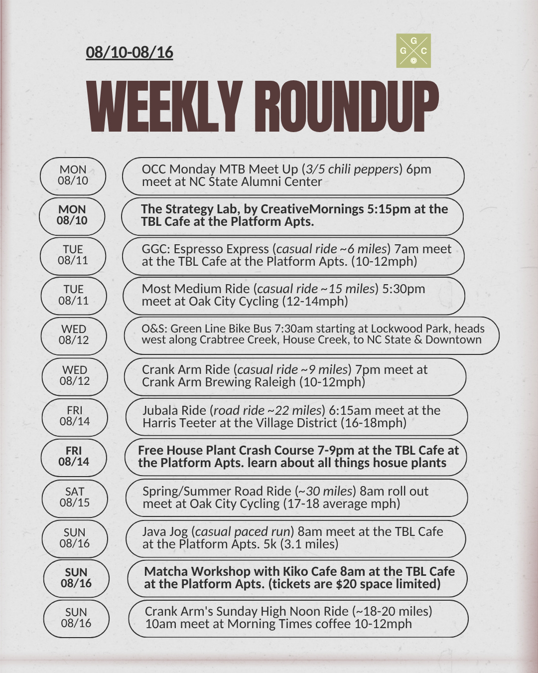 Weekly Roundup: August 10-16