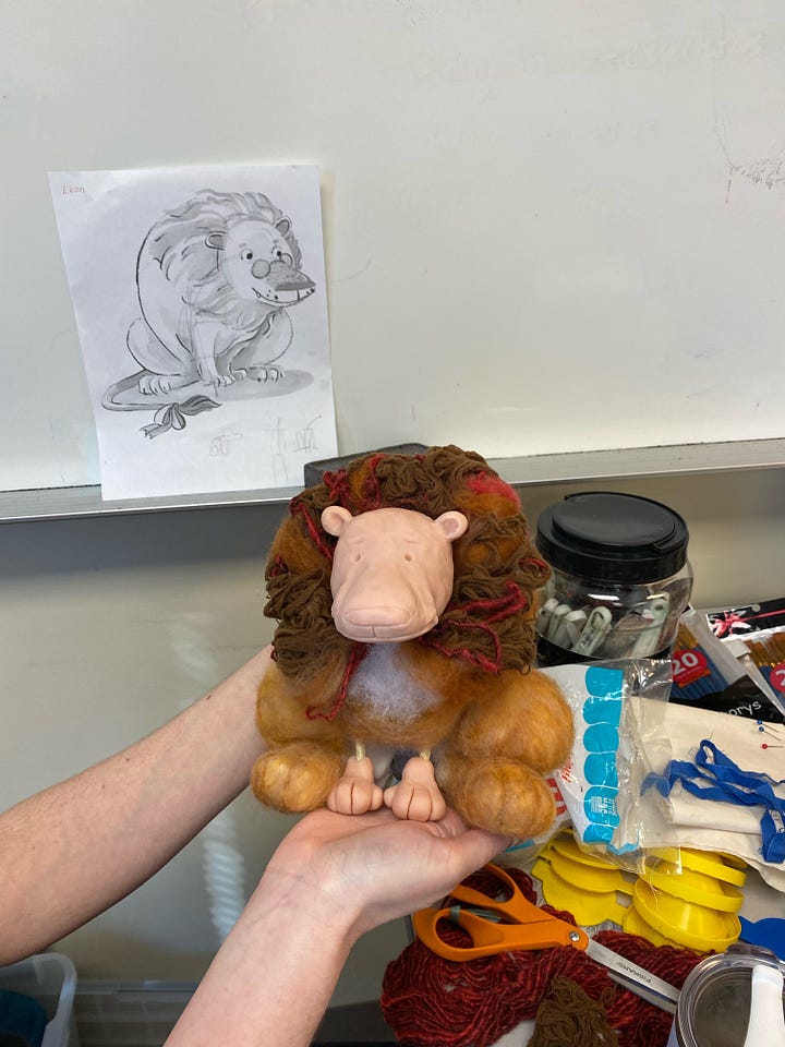 leon puppet made by kayla stark at the red nose studio chris sickels workshop and watkins college belmont university
