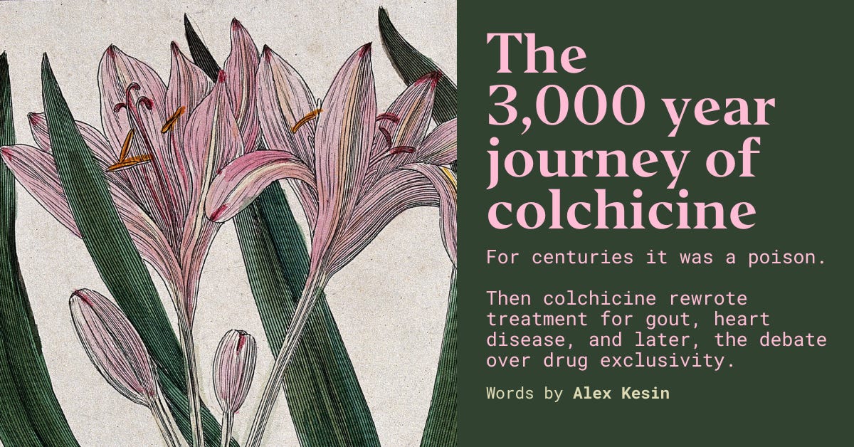The three-thousand-year journey of colchicine