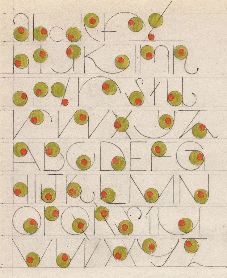 This may contain: the letters and numbers are made up of circles