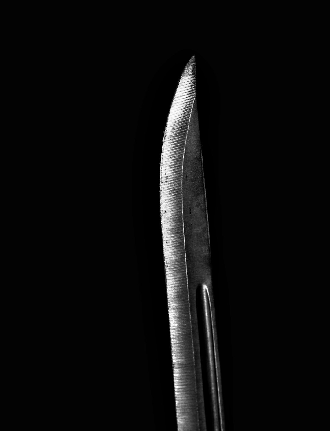 black and silver knife illustration