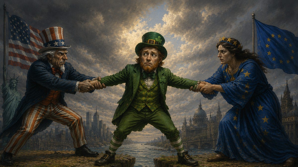 Ireland is caught between America and Europe