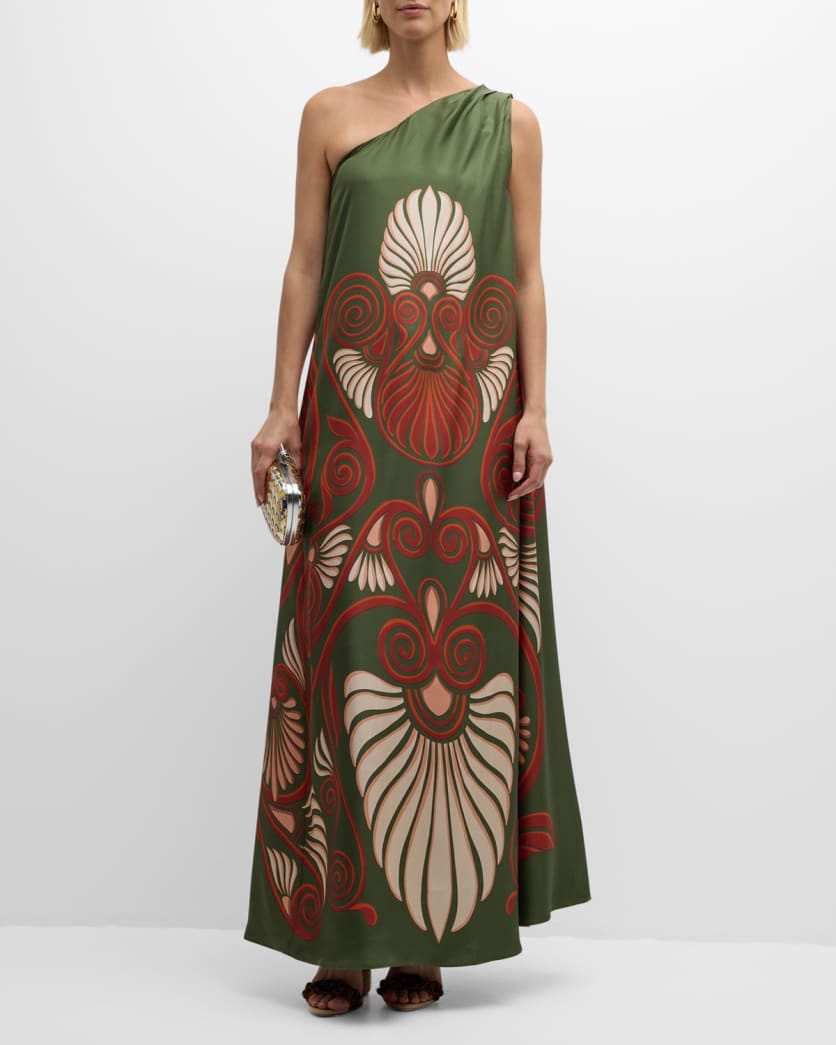 Roy Placee One-Shoulder Maxi Dress 0