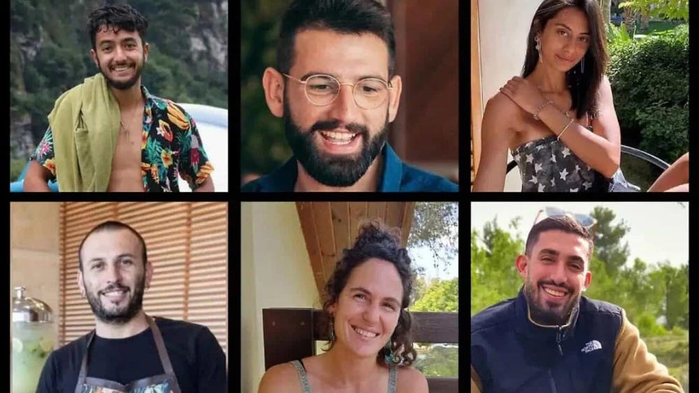 Families mark 'yahrzeit' of 'Beautiful Six' hostages - Israel & Jewish News  - JNS