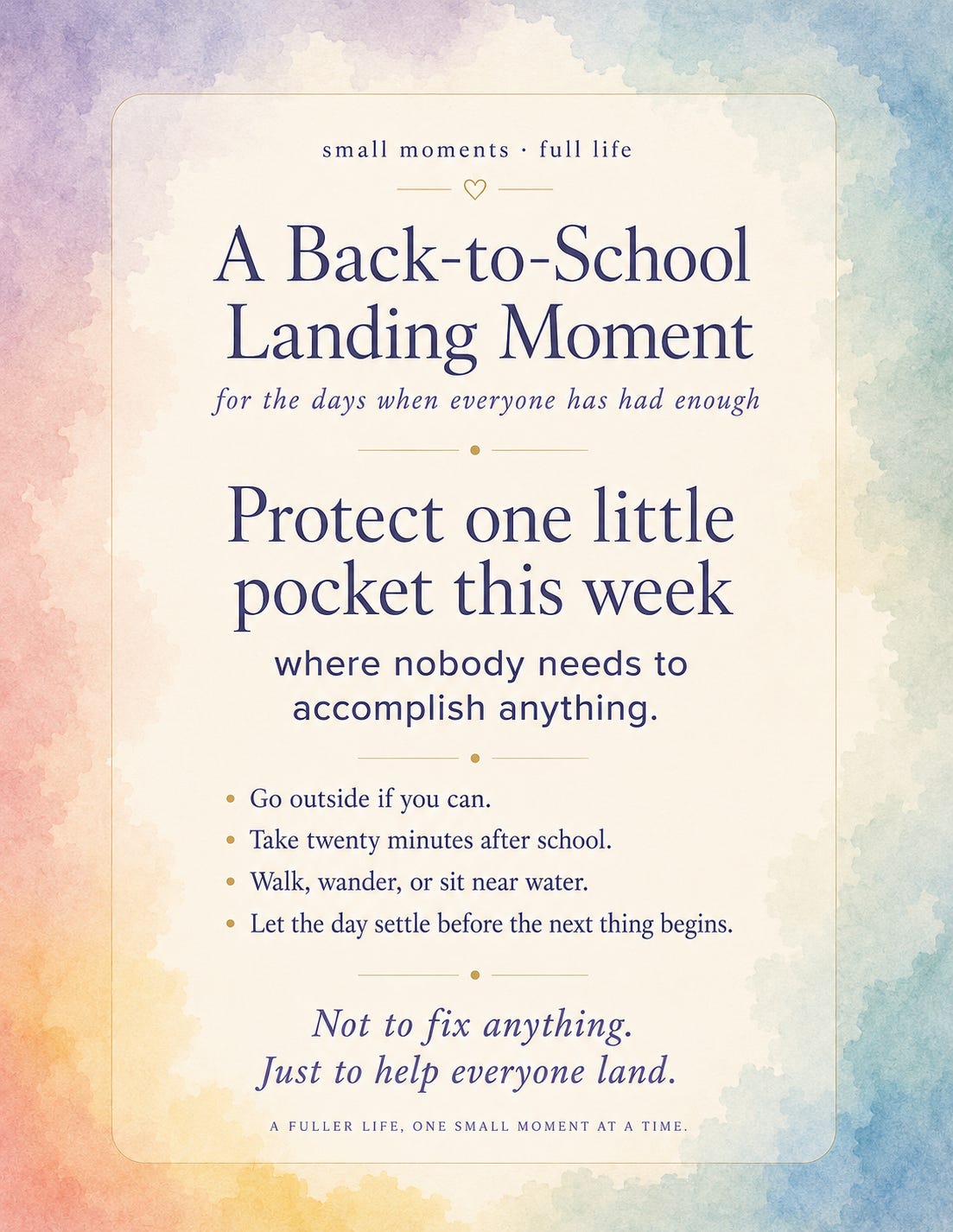Moment Card: Back To School Moment Card: Back To School