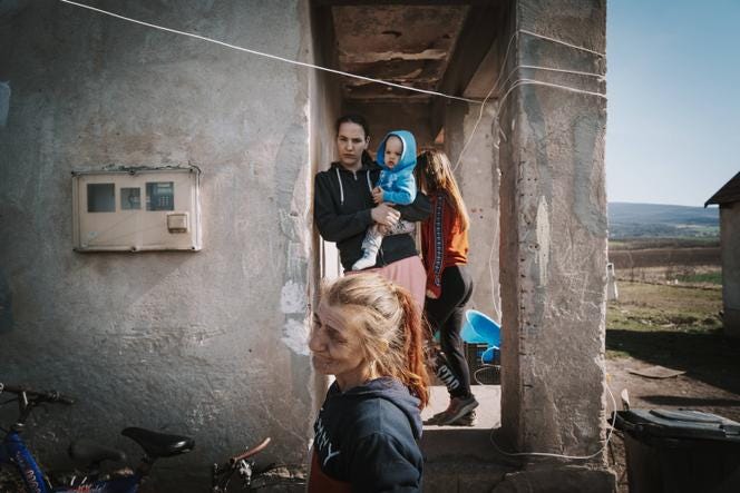 Marianna Jasko, 49, and her family depend on food deliveries from a local NGO.