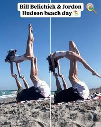 Bill Belichick on spring break with his 24 yr old girlfriend doing yoga and  gymnastics poses is proof positive that the power of the 🐱is the most  powerful force on earth 🤣😭😝