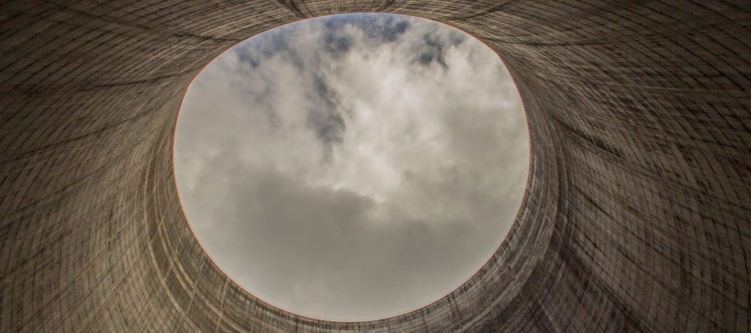 worm's eye view of cave hole
