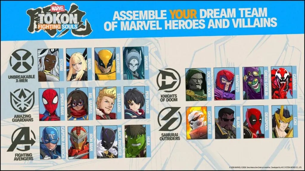 Marvel Tokon: Fighting Souls Complete Character Roster - MARVEL Tōkon: Fighting Souls Marvel Tokon: Fighting Souls Complete Character Roster - MARVEL Tōkon: Fighting Souls