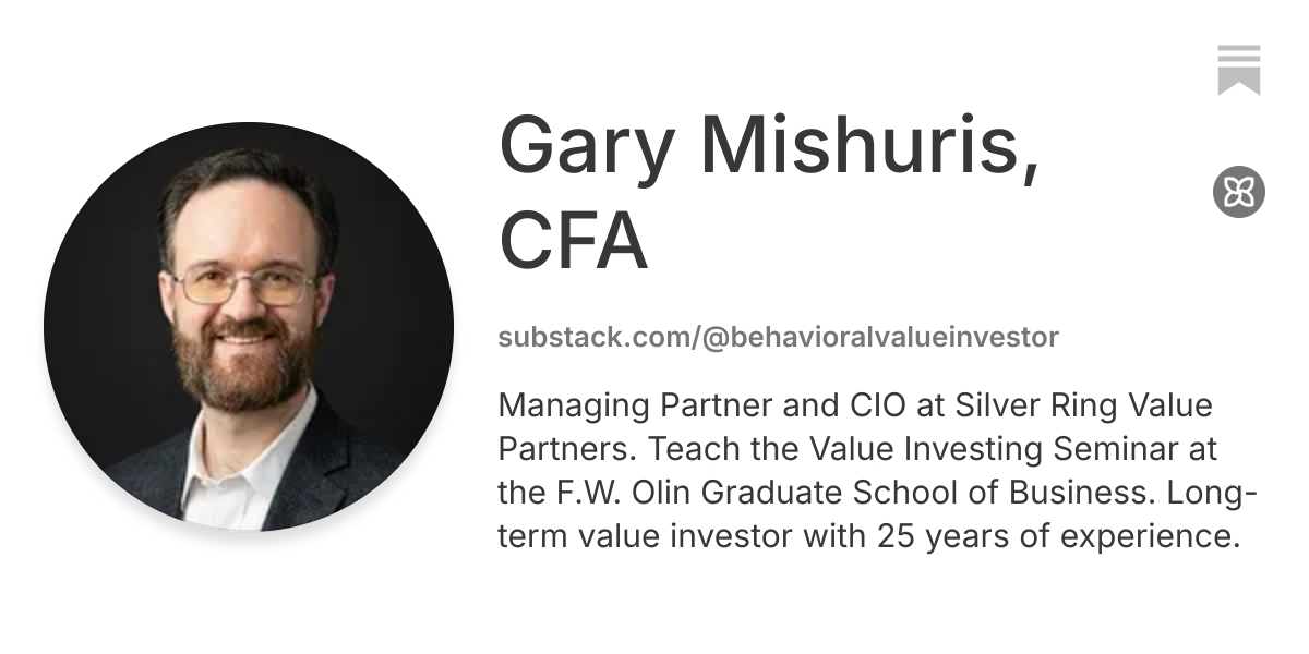 Gary Mishuris, CFA | Substack