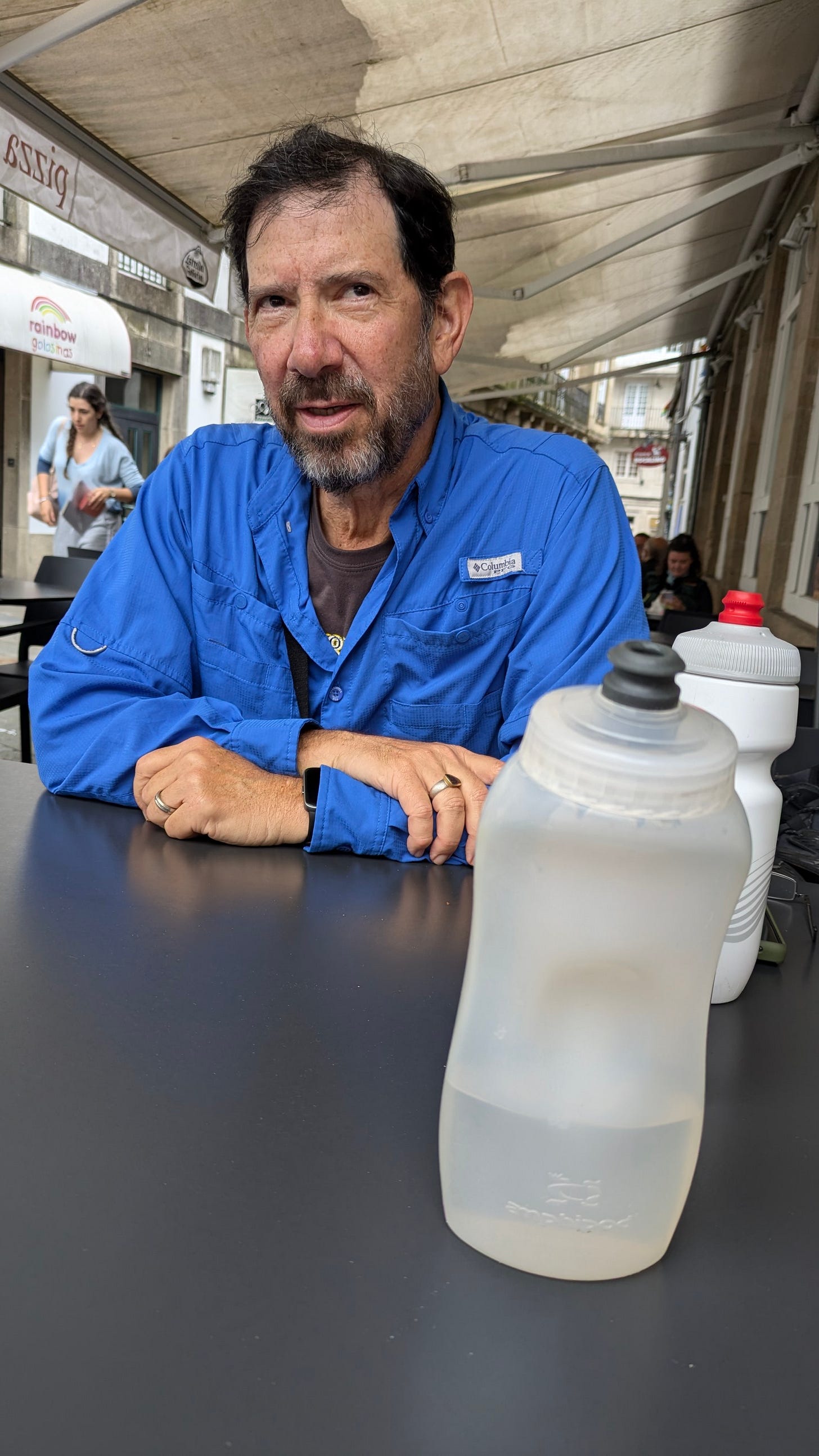 frustrated man with water bottle frustrated man with water bottle