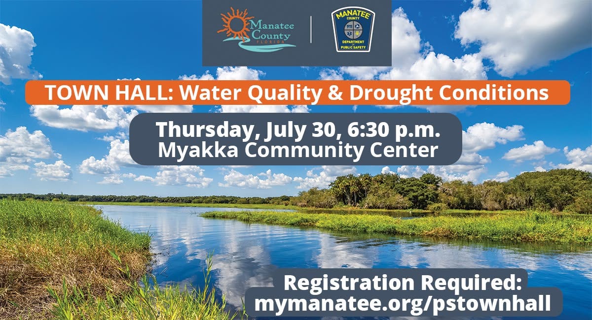 Manatee County to Host Community Town Hall on Water Quality and Drought Conditions