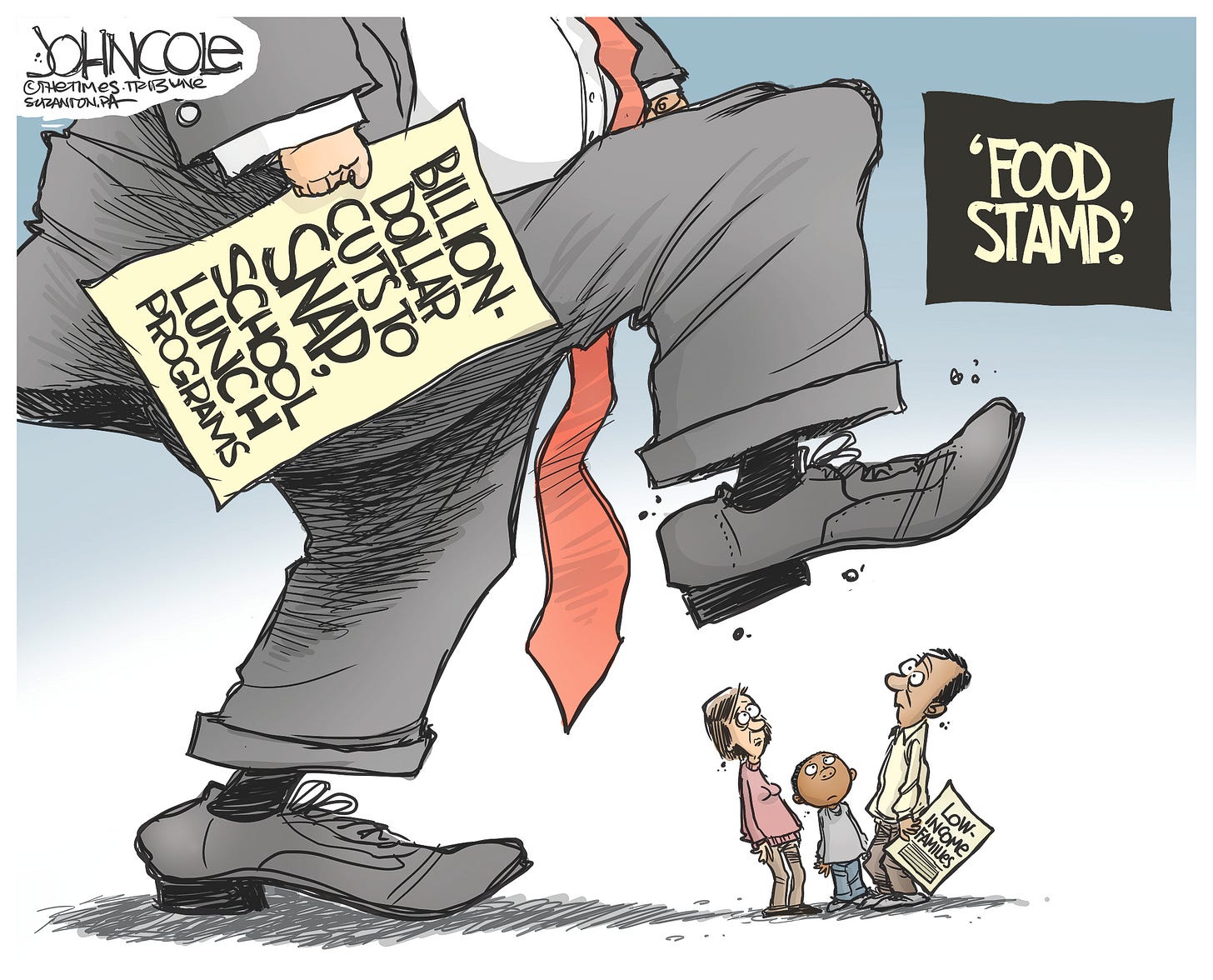 Political Cartoon U.S. Trump Snap Cuts School Lunch Funding | The Week