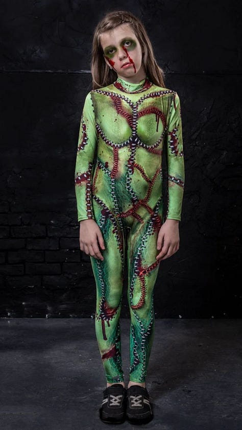 A collection of evil costumes of kids now-a-days