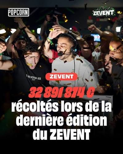 Grâce à vos dons, le ZEVENT 2026 A récolté la somme de 32 891 874€ ! C'est la + grosse somme récoltée de l'histoire du ZEVENT. Une belle façon de clôturer les Grâce à vos dons, le ZEVENT 2026 A récolté la somme de 32 891 874€ ! C'est la + grosse somme récoltée de l'histoire du ZEVENT. Une belle façon de clôturer les