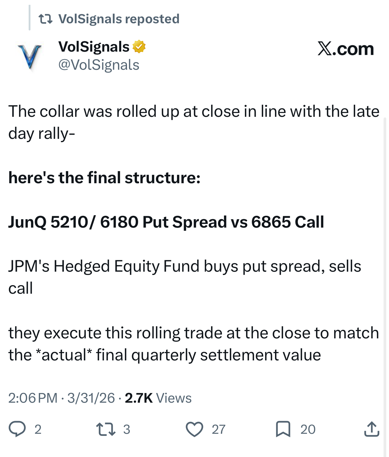 JPMorgan JHEQX Collar Structure Q2 2026 JPMorgan JHEQX Collar Structure Q2 2026