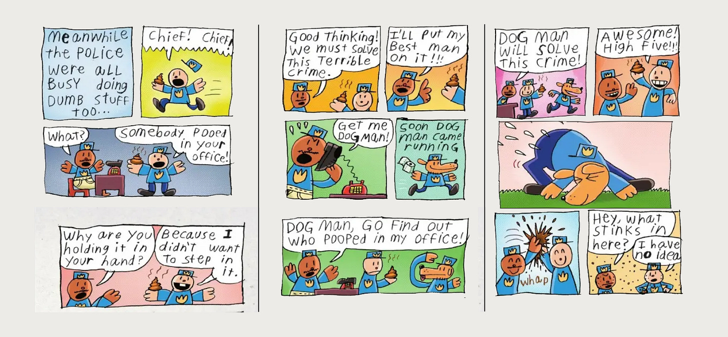 An excerpt from Dogman: a comic by Dav Pilkey