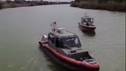 US Coast Guard Boats patrol the Rio Grande as part of “Operation River Wall” 