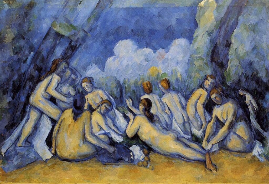 Cezanne Large Bathers painting Cezanne Large Bathers painting