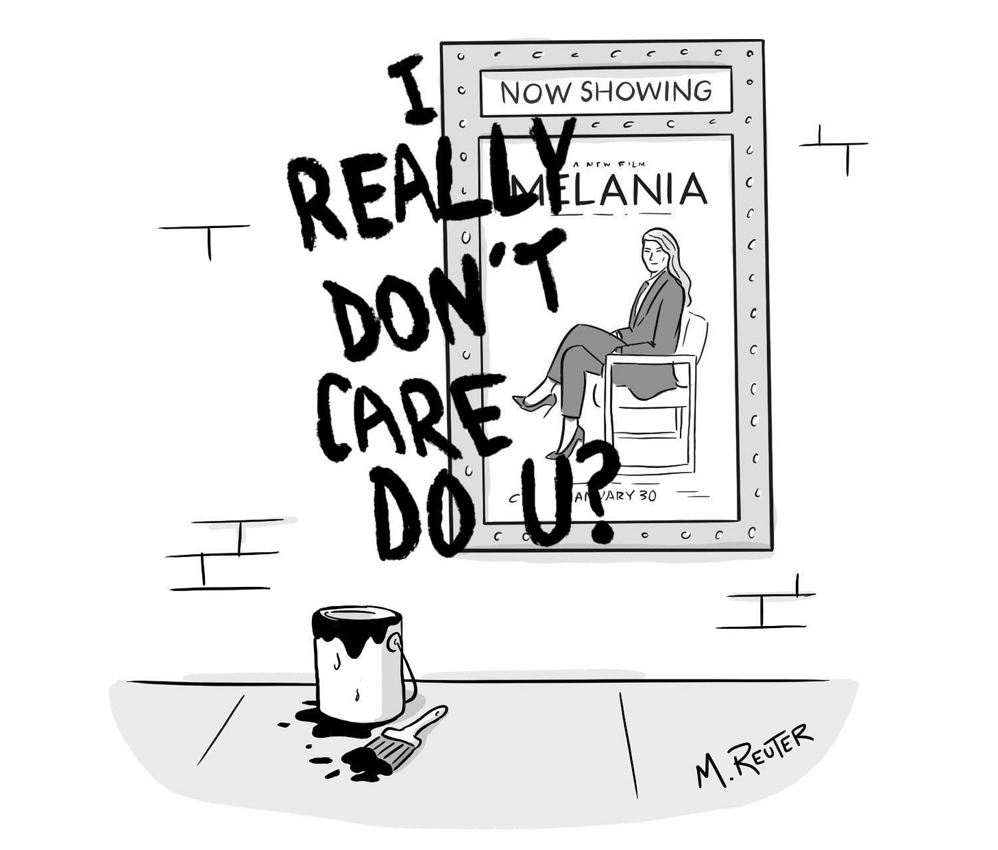 May be a black-and-white image of text that says 'NOW SHOWING REA REALILILAN ELANIA DON'T CARE D VARY30 VARY M.RETER .REUTER'
