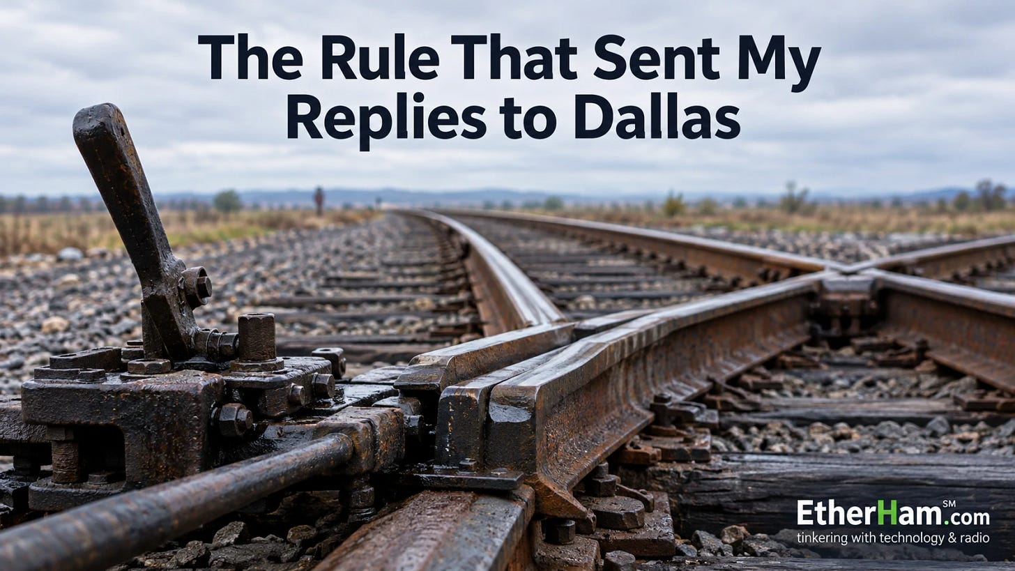 Hero graphic for the article titled The Rule That Sent My Replies to Dallas Hero graphic for the article titled The Rule That Sent My Replies to Dallas
