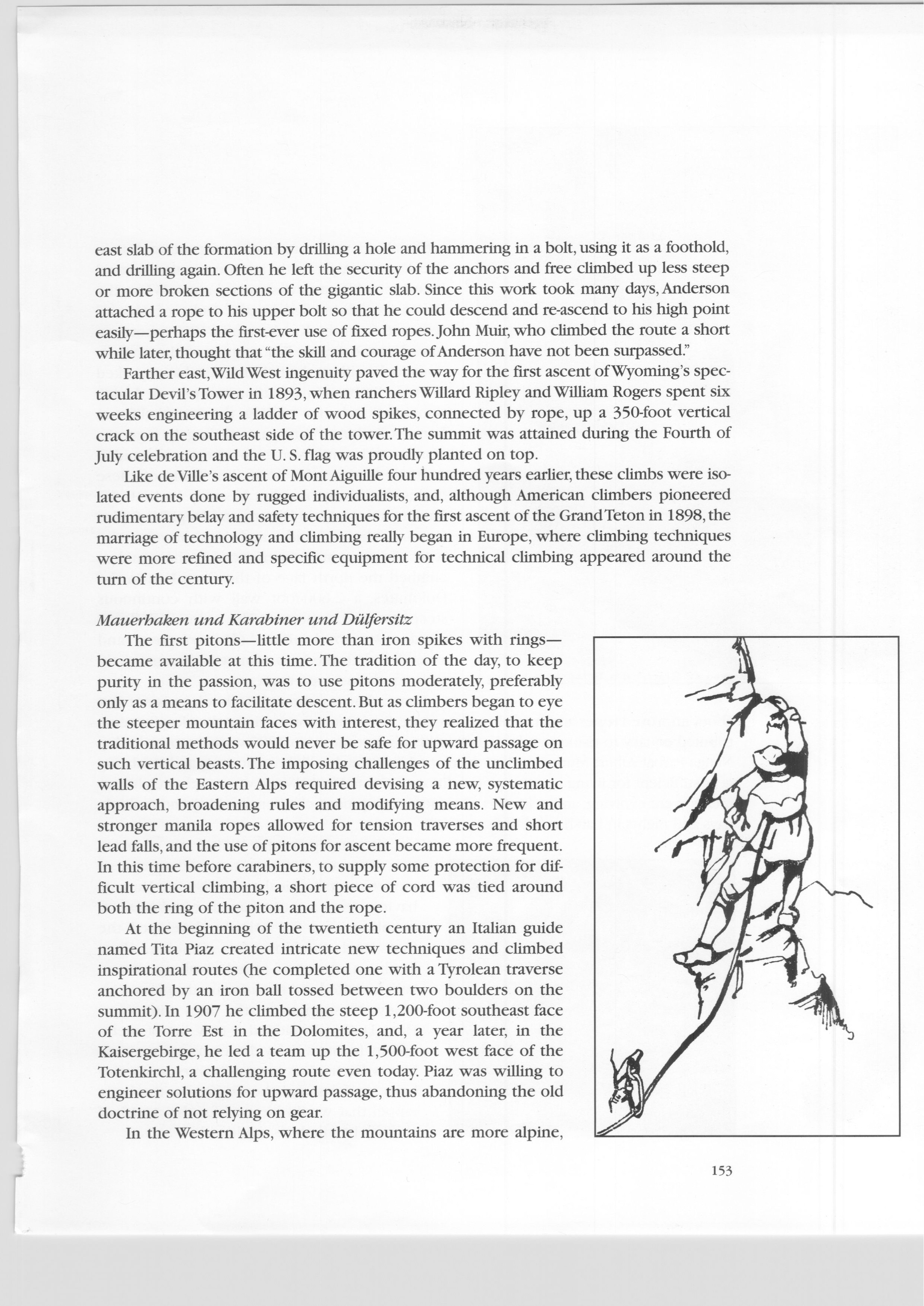 Big wall history book notes (1994) - by John Middendorf