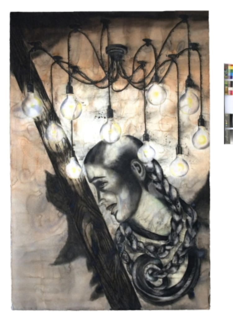 Anju Dodiya, " Untitled (with bulbs)", 2008 Anju Dodiya, " Untitled (with bulbs)", 2008