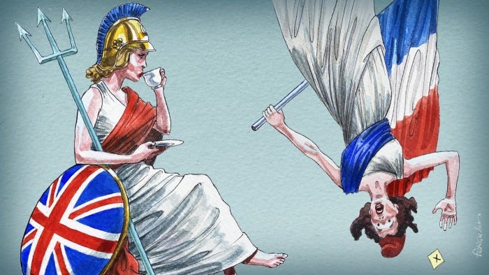 France and Britain are changing places