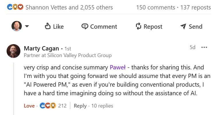 a comment I received after publishing a short version of this post on LinkedIn: