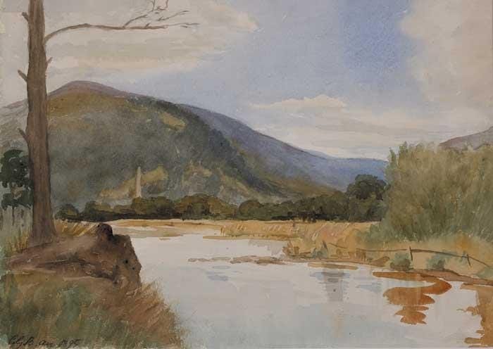Artwork by Constance Markievicz, GLENDALOUGH, COUNTY WICKLOW, Made of watercolour
