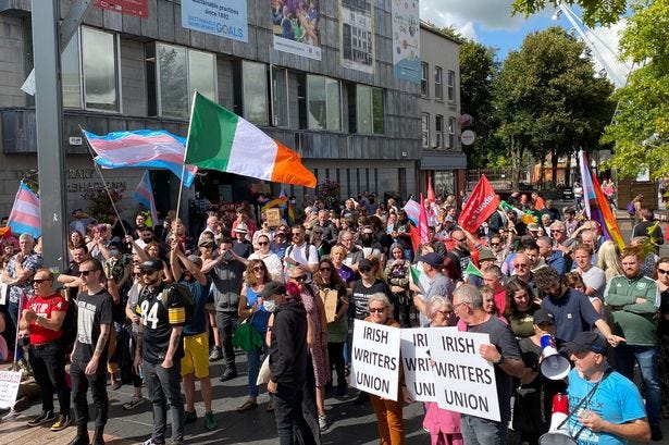 Supporters of the library formed a human shield to keep it open