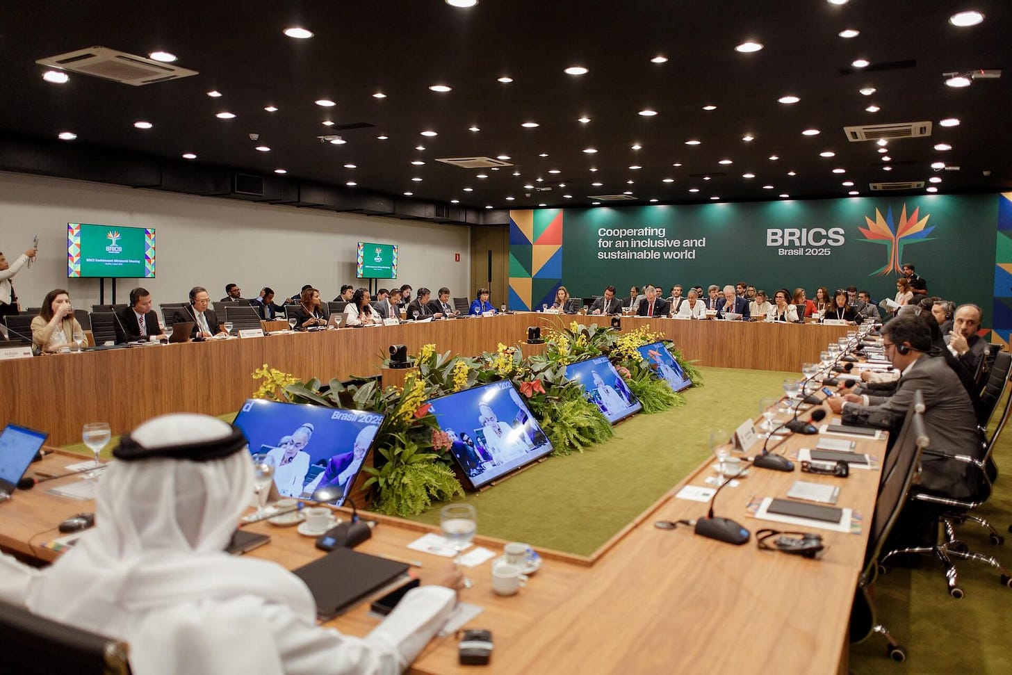 Ministros do Meio Ambiente dos onze países-membros do Brics aprovaram a declaração final do GT de Meio Ambiente nesta quinta-feira (3/4). Fotos: Isabela Castilho/BRICS Brasil