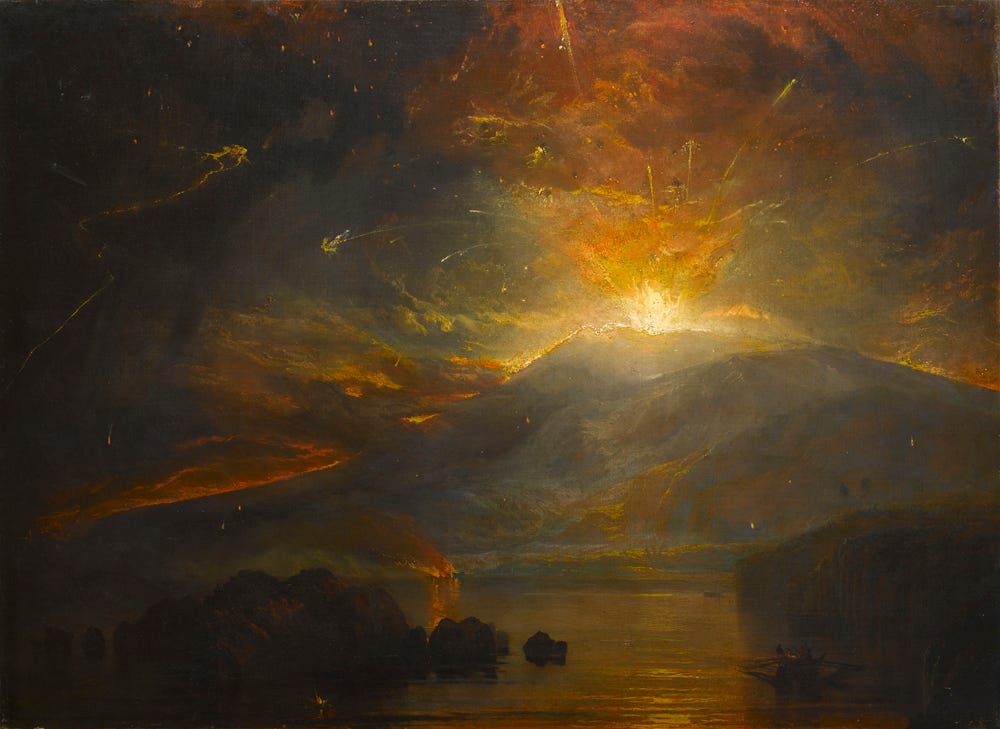 Night volcano eruption Turner