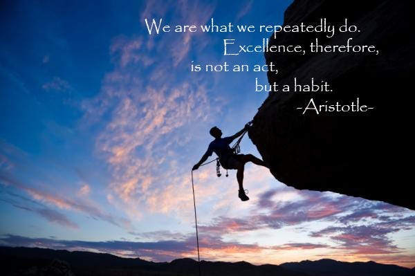 We are what we repeatedly do. Excellence, then, is not really an act, but a  habit.” | by Steve Agyei | Medium