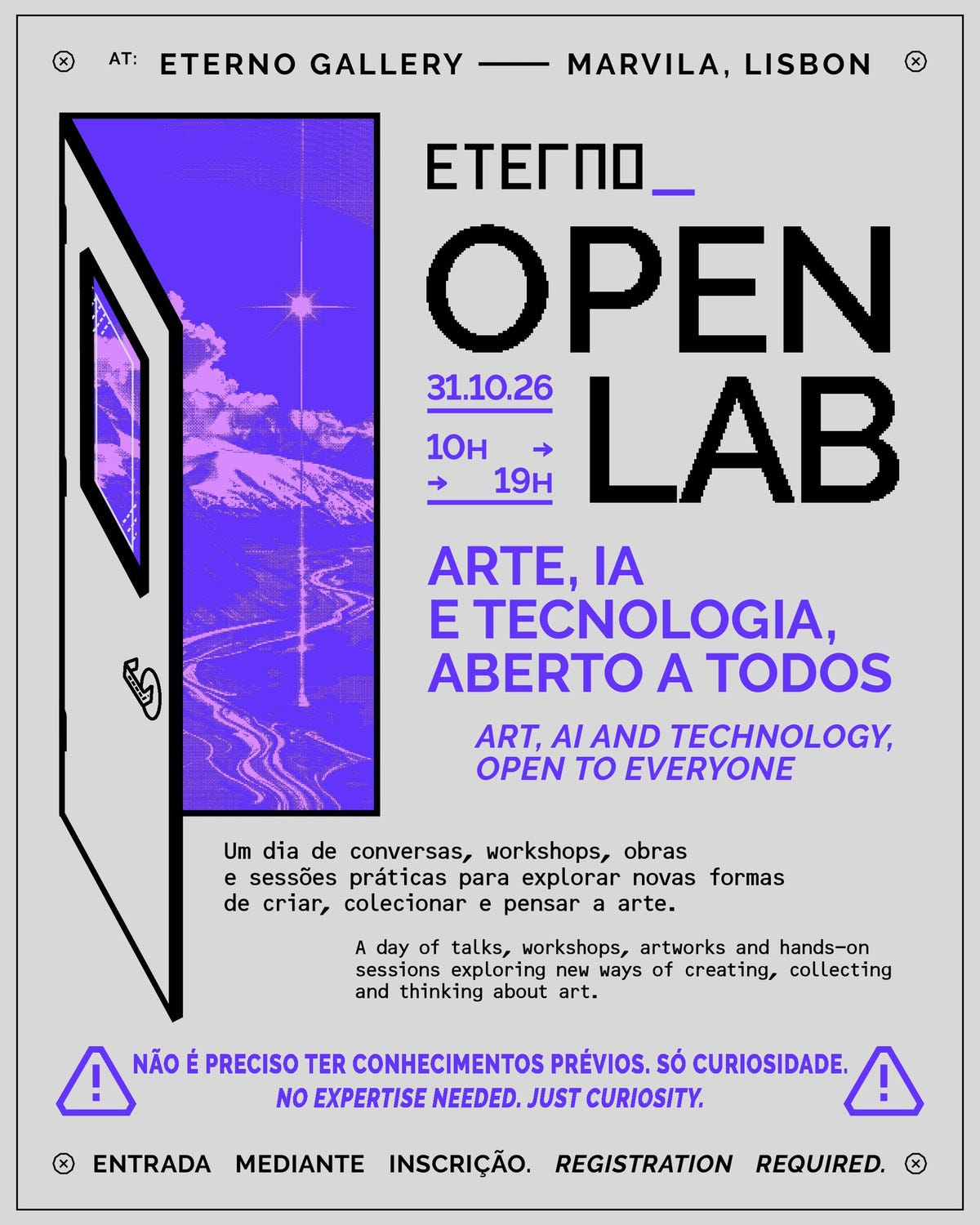 Eterno Open Lab, Saturday 31 October, Eterno Gallery, Lisbon.