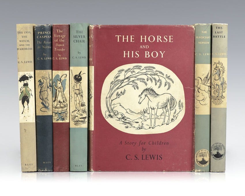 The Chronicles of Narnia Set: The Lion, the Witch and The Wardrobe, Prince Caspian, The Voyage of the Dawn Treader, The Silver Chair, The Horse and His Boy, The Magician's Nephew, The Last Battle.