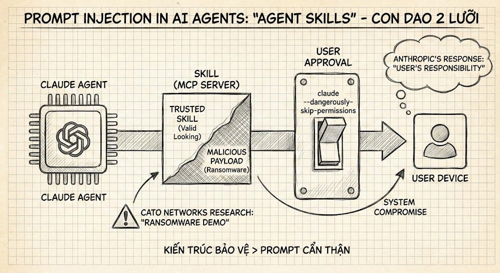 Prompt Injection trong Agent Skills