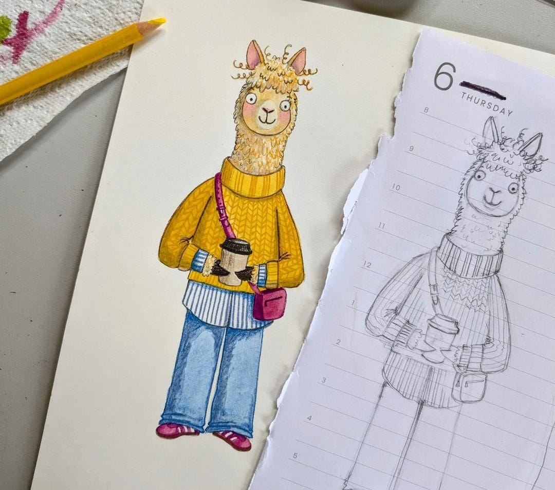 llama illustration by niki rimmer llama illustration by niki rimmer