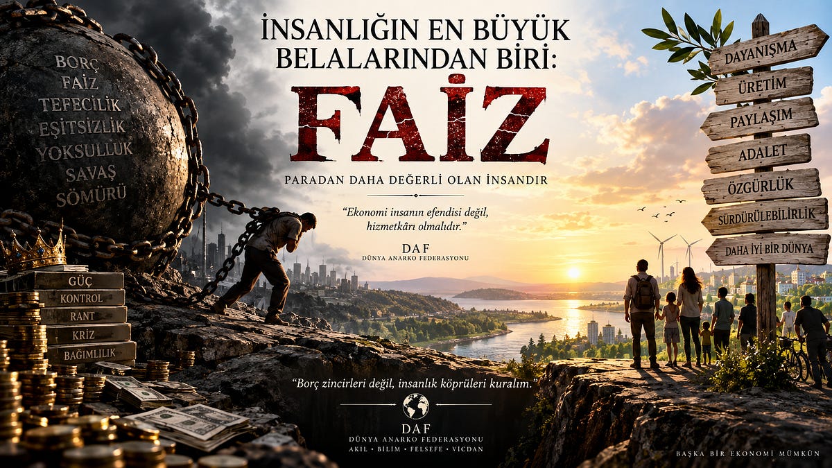 İNSANLIĞIN EN BÜYÜK BELALARINDAN BİRİ: FAİZ