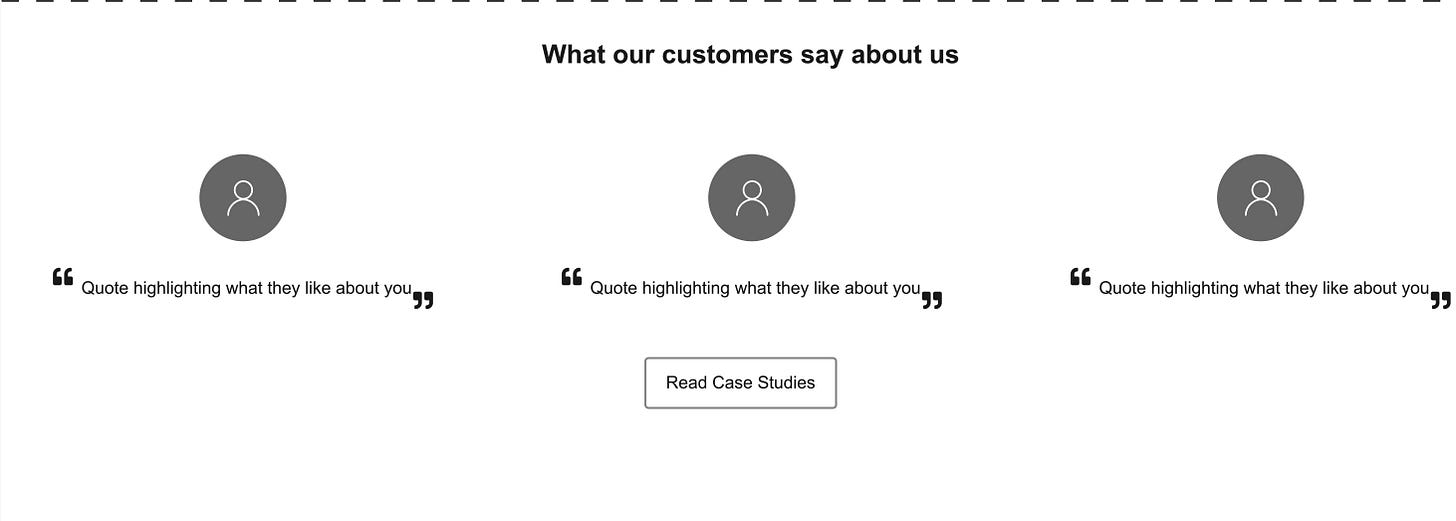 SaaS Homepage Template Social Proof Case Study Section