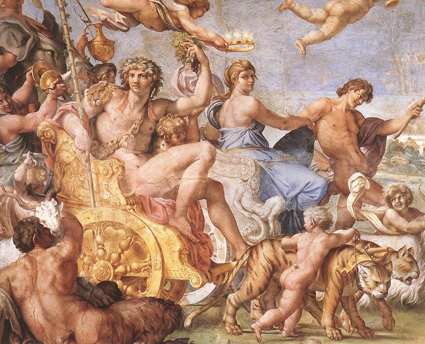 Triumph of Bacchus and Ariadne (detail) by CARRACCI, Annibale