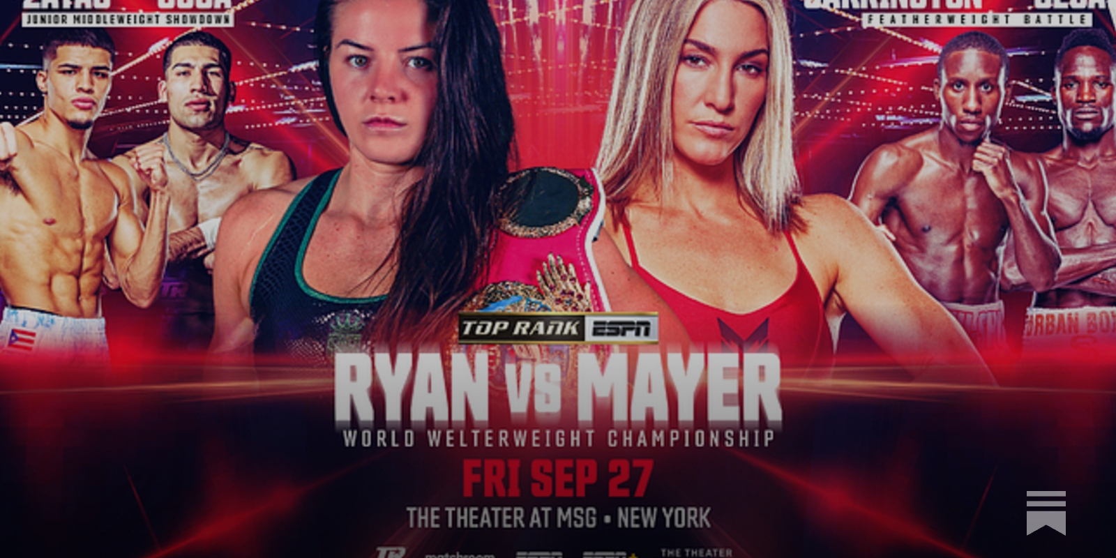 The updated daily fight schedule - by Dan Rafael