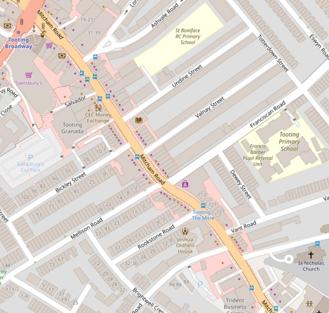 May be an image of map and text