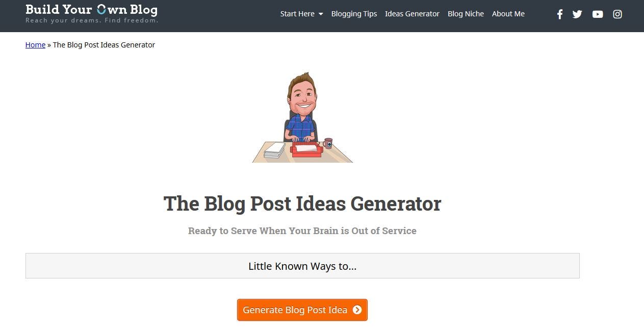 Blogging Topic Generator Tools - by Casey Botticello