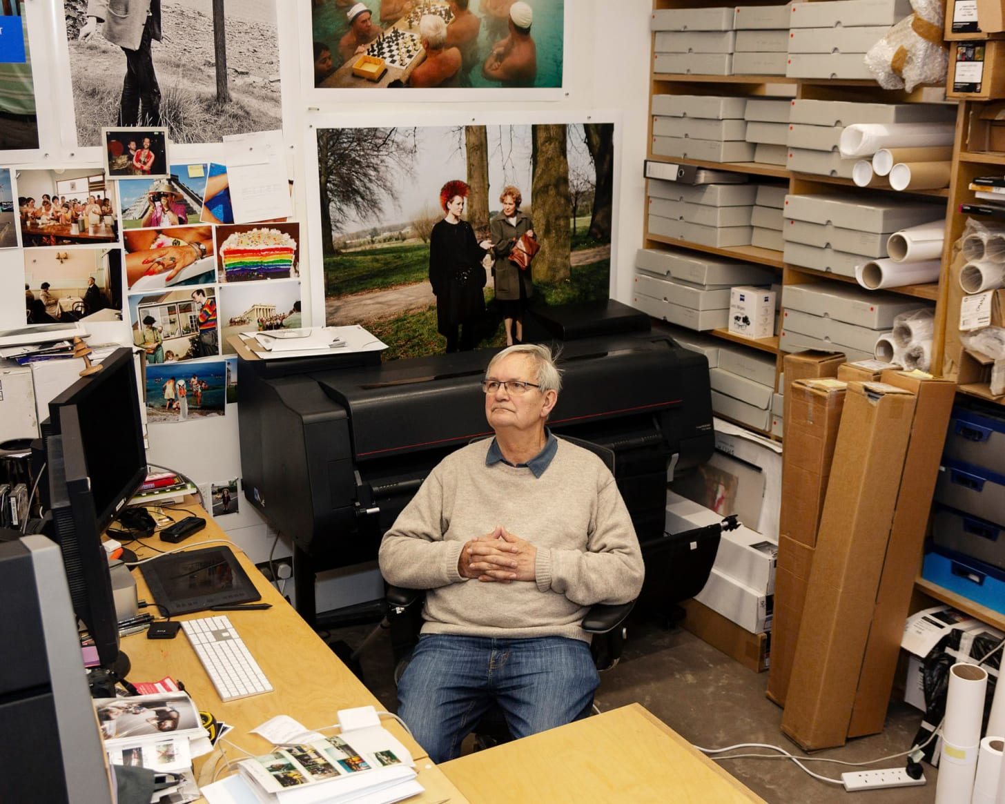 Martin Parr in his studio Martin Parr in his studio