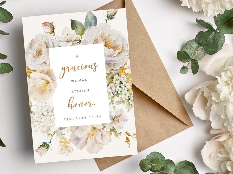Mother's Day card - Gracious Woman image 1